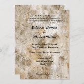 Cream White Abstrakt Wedding Einladung (Vorne/Hinten)