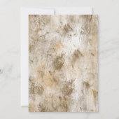 Cream White Abstrakt Wedding Einladung (Rückseite)