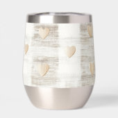 Cream White Beige Boho Hearts (Rückseite)