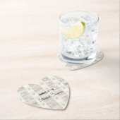 Cream White Beige Boho Hearts Brautparty Untersetzer (Vor Ort)