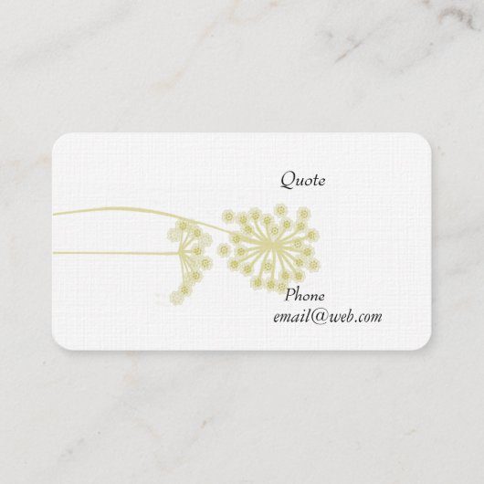 Cream White Beruflich Minimalistisch Moderne Elega Visitenkarte (Rückseite)