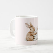 Cream White Bunny Love Kaffeetasse (Vorderseite Links)