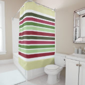 Cream White Burgundy Duschvorhang (Beispiel)