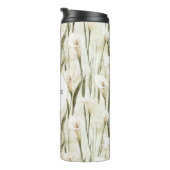 Cream White Calla Lily Floral Thermosbecher (Nach rechts gedreht)