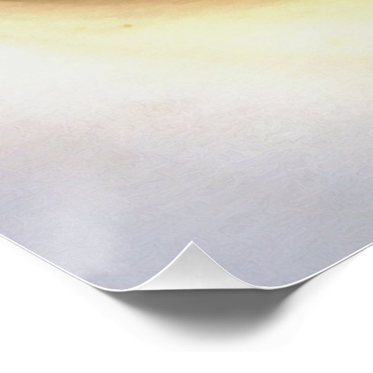 Cream White Calla Lily Nahe Abstrakte Kunst Poster (Ecke)