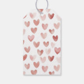 Cream White Dog Pink Floral Christmas  Geschenkanhänger (Rückseite)