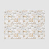 Cream White Grey Faux Stones Birthday Seidenpapier (Vorderseite)