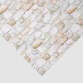 Cream White Grey Faux Stones Birthday Seidenpapier (Ausschnitt)