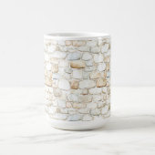Cream White Grey Faux Stones   Kaffeetasse (Mittel)