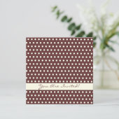 Cream White Ivory Polka Dot Pattern Einladung (Stehend Vorderseite)