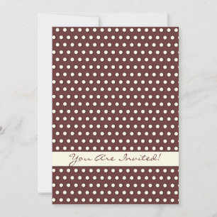 Cream White Ivory Polka Dot Pattern Einladung