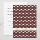 Cream White Ivory Polka Dot Pattern Einladung (Vorne/Hinten)