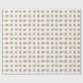 Cream White Plaid Stripes   Geschenkpapier (Flach)