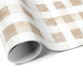 Cream White Plaid Stripes   Geschenkpapier (Rolleneckpunkt)