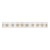 Cream White Plaid Stripes   Ripsband (Vorderseite)
