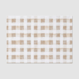 Cream White Plaid Stripes   Seidenpapier