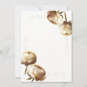 Cream & White Ranunculus Blumenhochzeit Einladung (Rückseite)