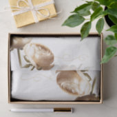 Cream & White Ranunculus Blumenhochzeit Seidenpapier (Geschenk)