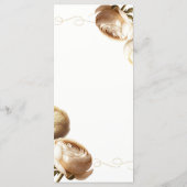 Cream & White Ranunculus Blumenmenü Menükarte (Rückseite)