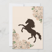 Cream White Rose Western Charro Quince Einladung (Rückseite)