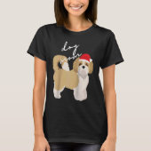 Cream & White Shih Tzu Dog Mama Weihnachten Raglan T-Shirt (Vorderseite)
