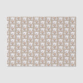 Cream White Teddy Bears Hearts Baby Shower Seidenpapier (Vorderseite)