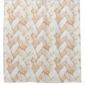 Cream White Weaves Duschvorhang (Vorderseite)