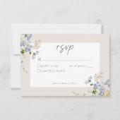 Cream Wildflower Garden Elegant Wedding RSVP Karte (Vorderseite)