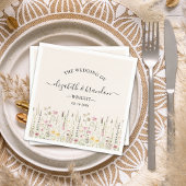 Cream Wildflower Wedding in Boho Style Serviette