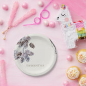Cream Winter Personalisiert Dusche Pappteller (Party)