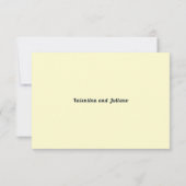 Cream With Slate Text Wedding RSVP (Rückseite)