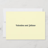 Cream With Slate Typography Wedding Save The Date (Rückseite)