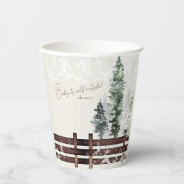 Cream Woodland Baby ist kalt draußen II Pappbecher