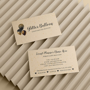 Cream Yellow Decoration Event Plane Feier Visitenkarte