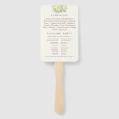 Cream Yellow Floral Italian Arch Wedding Program Fächer (Rückseite)