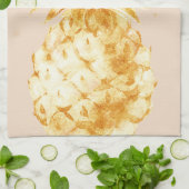 Cream Yellow Gold Ananas Geschirrtuch (Gefaltet)