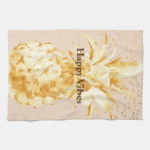 Cream Yellow Gold Ananas Geschirrtuch (Horizontal)