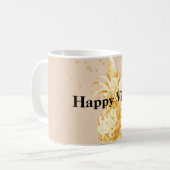 Cream Yellow Gold Ananas Kaffeetasse (Vorderseite Links)