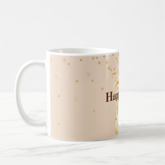 Cream Yellow Gold Ananas Kaffeetasse (Links)