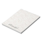 Cream Zebra Print Notizblock (Rotiert)