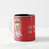 CREAM, ZUCKER ODER SARCASM? ZWEIFARBIGE TASSE (Vorderseite Links)