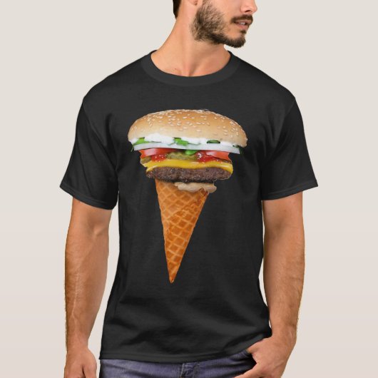 Creamburger Ice Cream Hamburger Cheeseburger T-Shirt (Vorderseite)