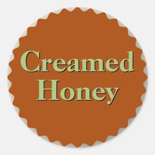 Creamed Honey Jar Goldenrod Quadratischer Aufkleber (Vorderseite)