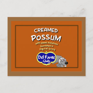 Creamed Possum Recipe Card Postkarte