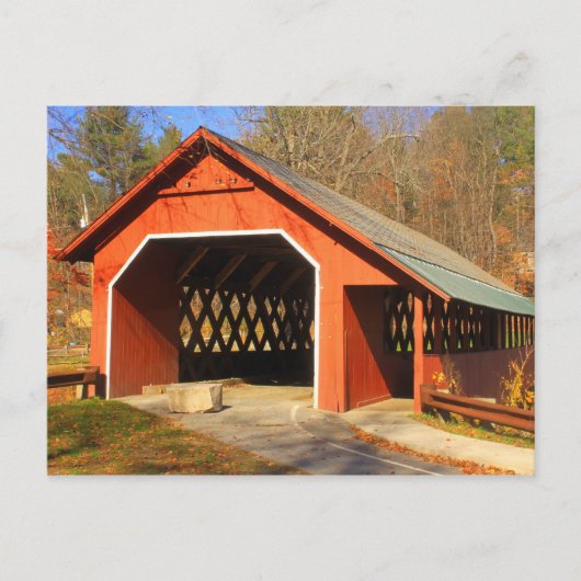 Creamery Covered Bridge Brattleboro Vermont Portal Postkarte (Vorderseite)