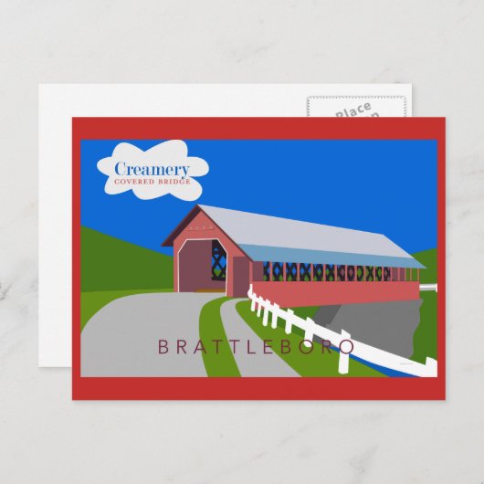 Creamery Covered Bridge Postcard Postkarte (Vorne/Hinten)