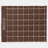Creami Chocolate Una Quadrata Modernes Muster Fleecedecke (Vorderseite (Horizontal))