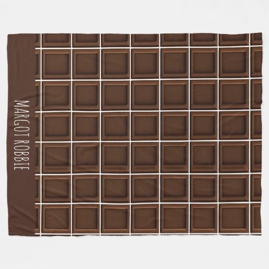 Creami Chocolate Una Quadrata Modernes Muster Fleecedecke (Vorderseite (Horizontal))