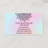 *~* Creamische Pastelle Mandala Glitzer Spirituell Visitenkarte (Rückseite)