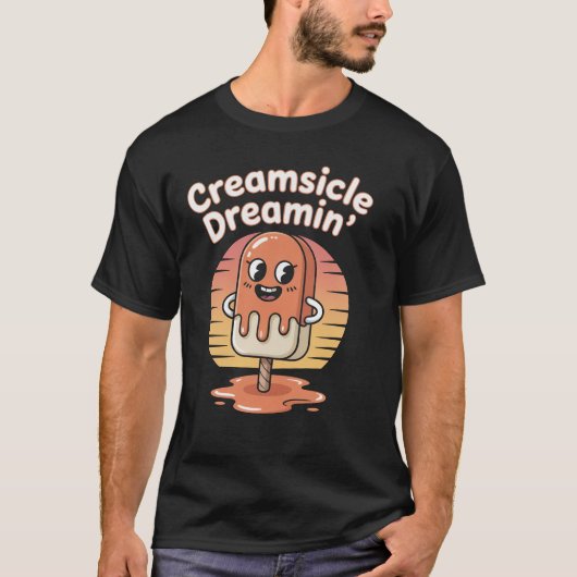 Creamsicle Dreamin’ T-Shirt – Fun Retro Popsicle D (Vorderseite)